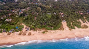 Ariel view of candolim beach in north goa
